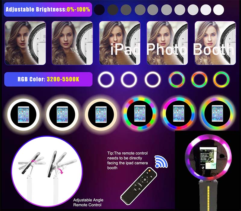 Adjustable iPad Photo Booth