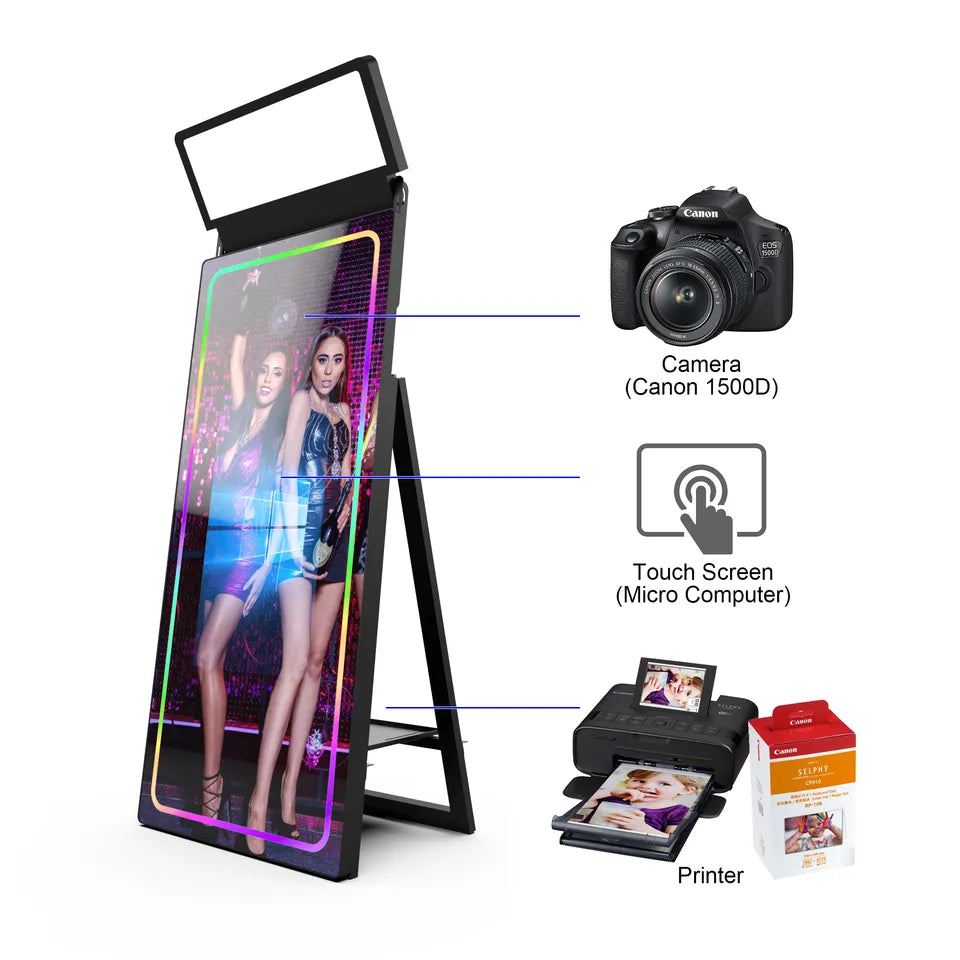Magic Mirror Photo Booth For Sale With Camera and Printer